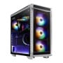 Gabinete Gamer ADATA XPG BATTLECRUISER - Media Torre - ATX/Mini-ITX/Micro-ATX/E-ATX - 3x Ventilador Frontal - Blanco - BATTLECRUISER-WHCWW