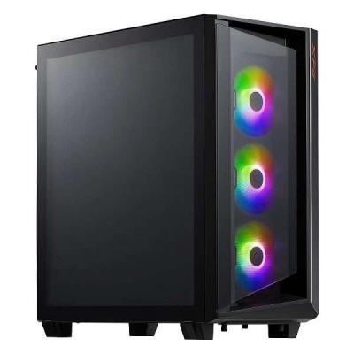 Gabinete Gamer ADATA XPG CRUISERST - Media Torre - ATX/Micro ATX/Mini ITX - 3x Ventiladores - Panel Lateral - Negro - CRUISERST-BKCWW