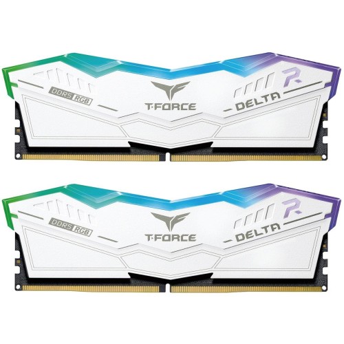Memoria RAM TEAMGROUP T-FORCE Delta RGB DDR5 32GB 5200MHz Blanco