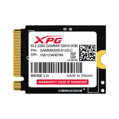 Unidad de Estado Sólido ADATA XPG GAMMIX S55 - M.2 2230 - 512GB - PCI-E 4.0 - SGAMMIXS55-512G-C