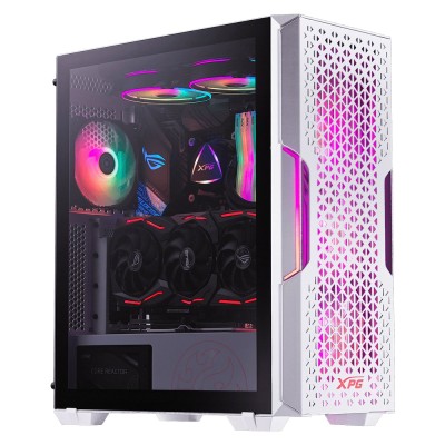 Gabinete Gamer ADATA XPG STARKER AIR - Media Torre - ATX/Micro ATX/Mini ITX - 2 Ventiladores - Panel Lateral - Blanco - STARKERAIR-WHCWW