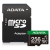 Memoria MicroSDXC ADATA Speed Plus - 256GB - Clase 10 - C/Adaptador - UD256GUI3V30A2SP-RA1