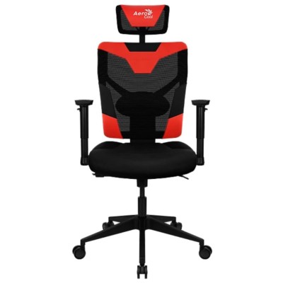 Silla Gamer AeroCool Guardian - Soporta 150kg - Negro con Rojo - 4710562758313