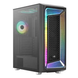 Gabinete Gamer AeroCool Interstellar-G-BK-v1 - Media Torre ATX/Micro ATX/Mini-ITX con Panel Lateral