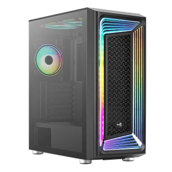 Gabinete Gamer AeroCool Interstellar-G-BK-v1 - Media Torre ATX/Micro ATX/Mini-ITX con Panel Lateral Gabinete Gamer AeroCool Interstellar-G-BK-v1 - Media Torre ATX/Micro ATX/Mini-ITX con Panel Lateral
