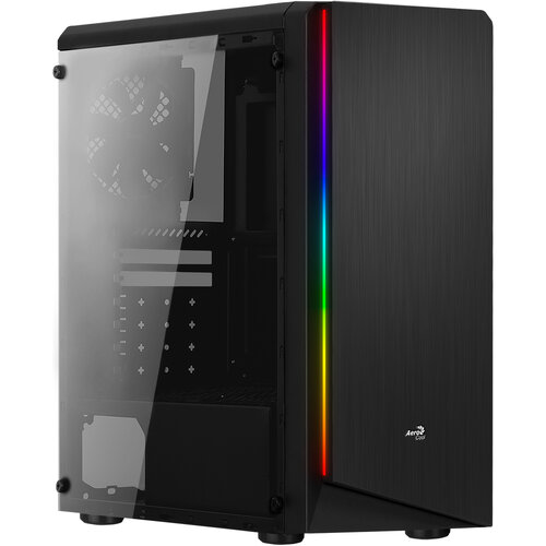 Gabinete Gamer AeroCool RIFT Media Torre Negro - Compatible ATX/Micro ATX/Mini-ITX - Panel Lateral de Vidrio - Modelo 4718009153141