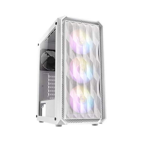 Gabinete Gamer Antec NX292 Media Torre Blanco con 4 Ventiladores RGB y Panel de Vidrio Templado