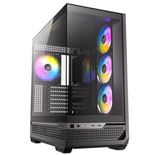 Gabinete Gamer Antec Constellation C7 ARGB - Media Torre - Compatible E-ATX/ATX/Micro ATX/Mini ITX - 4 Ventiladores ARGB - Panel Lateral de Vidrio Templado - Negro