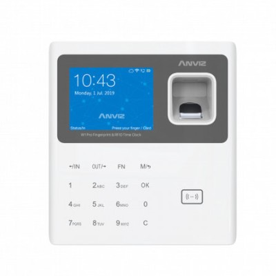 Control de Asistencia Biométrico Anviz W1 Pro - 2.8" - Wi-Fi - USB - 3,000 Usuarios - Blanco - W1PRO-WHITE