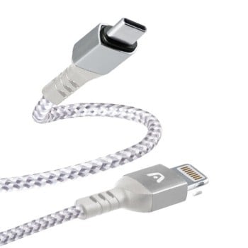 Cable ArgomTech Dura Form - USB-C a Lightning - 1.8m - Blanco - ARG-CB-0024WT
