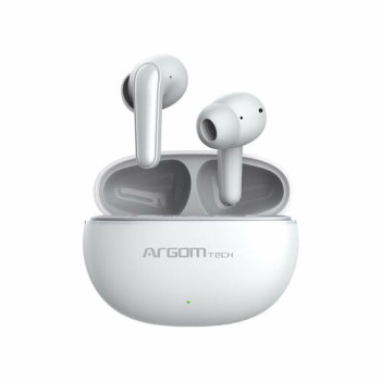 Auriculares ArgomTech Skeipods E20 - Inalámbrico - Bluetooth - Micrófono - Blanco - ARG-HS-5020WT