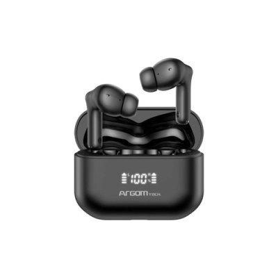 Auriculares ArgomTech SkeiPods E86 - Inalámbrico - Bluetooth - Micrófono - Negro - ARG-HS-5086BK