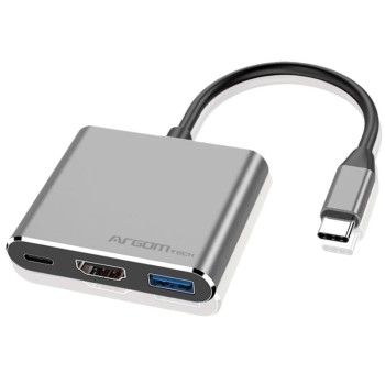 Docking Station ArgomTech One Axess - HDMI/USB-A/USB-C - Plata - ARG-UB-0181
