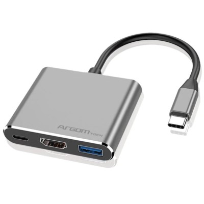 Docking Station ArgomTech One Axess - HDMI/USB-A/USB-C - Plata - ARG-UB-0181