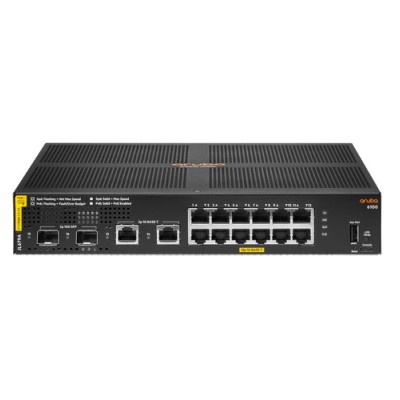 Switch Aruba 6100 - Gigabit Ethernet - 12 Puertos - 2 SFP - Gestionado - JL679A