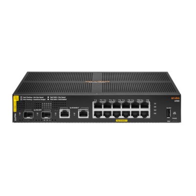 Switch Aruba 6100 - Gigabit Ethernet - 12 Puertos - 2 SFP - Gestionado - JL679A