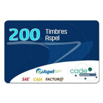 Timbres Aspel - 200 Timbres - Sellado CFDI - Caja - FACTE/200