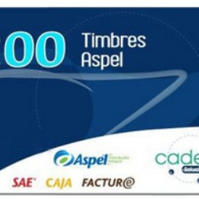 Timbres Aspel - 200 Timbres - Sellado CFDI - Caja - FACTE/200