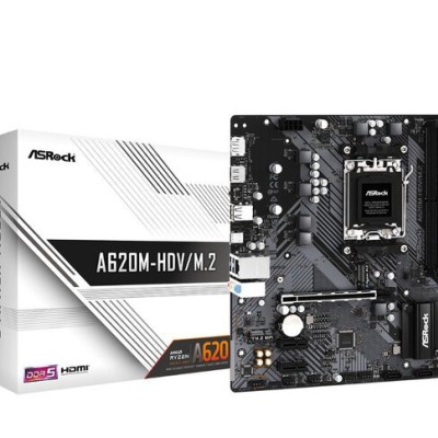 Tarjeta Madre ASRock A620M-HDV/M.2 - Socket AM5 - 2x DDR5 - 6400+(OC)MHz - HDMI - DisplayPort - USB 2.0/3.2 - Micro ATX - A620M-HDV/M.2