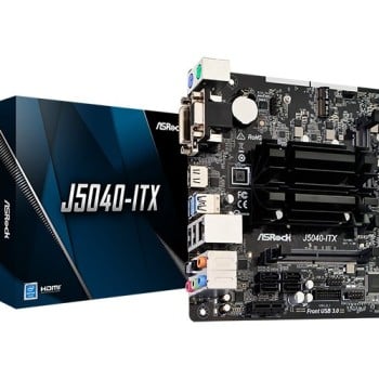 Tarjeta Madre ASRock J5040-ITX - Intel Pentium Silver J5040 - 2x DDR4 SO-DIMM - HDMI - VGA - DVI-D - USB 2.0/3.2 - Mini-ITX - J5040-ITX