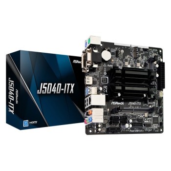 Tarjeta Madre ASRock J5040-ITX - Intel Pentium Silver J5040 - 2x DDR4 SO-DIMM - HDMI - VGA - DVI-D - USB 2.0/3.2 - Mini-ITX - J5040-ITX