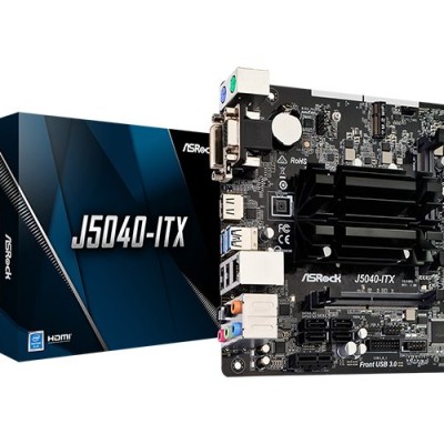 Tarjeta Madre ASRock J5040-ITX - Intel Pentium Silver J5040 - 2x DDR4 SO-DIMM - HDMI - VGA - DVI-D - USB 2.0/3.2 - Mini-ITX - J5040-ITX