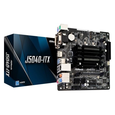 Tarjeta Madre ASRock J5040-ITX - Intel Pentium Silver J5040 - 2x DDR4 SO-DIMM - HDMI - VGA - DVI-D - USB 2.0/3.2 - Mini-ITX - J5040-ITX