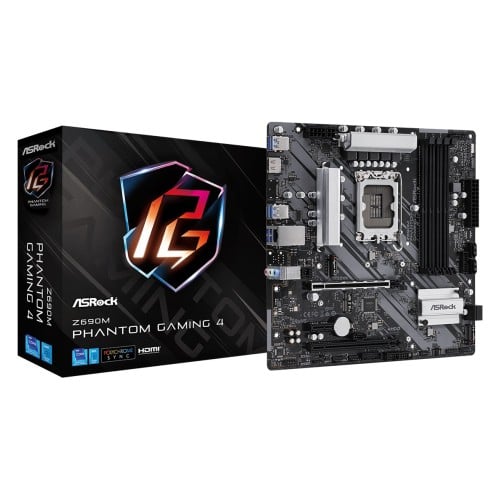 Tarjeta Madre ASRock Z690M PHANTOM GAMING 4 - Socket LGA 1700 - Micro ATX
