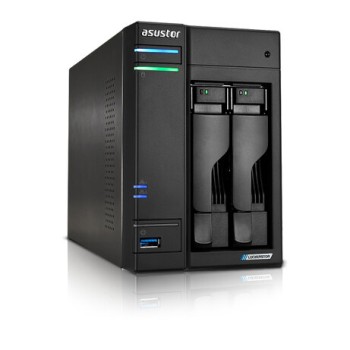 NAS Asustor Lockerstor 2 Gen2 - 4GB - 2 Bahías - RAID 1 - No Incluye Discos - AS6702T