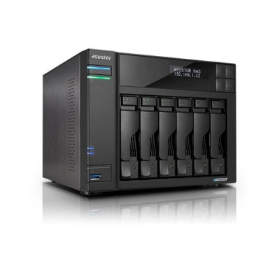 NAS Asustor Lockerstor 6 Gen2 - Intel Celeron N5105 - 8GB - 6 Bahías - No Incluye Discos - AS6706T