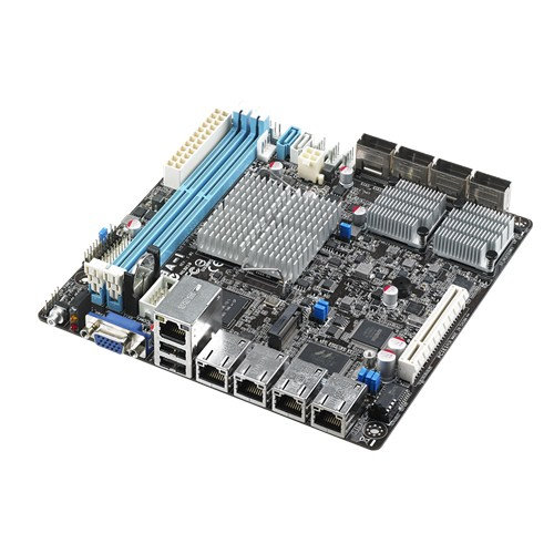 Tarjeta Madre ASUS Mini ITX con Procesador Intel C2750, 32GB RAM DDR3, 5 Puertos LAN - Modelo P9A-I/C2750/SAS/4L