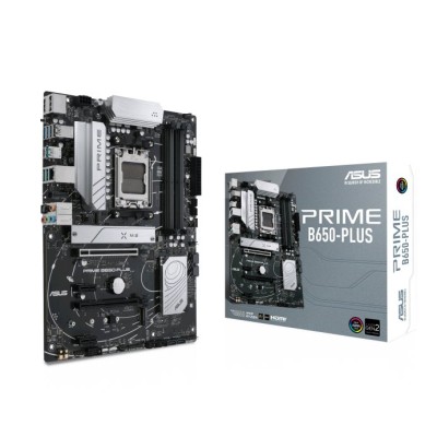 Tarjeta Madre ASUS PRIME B650-PLUS - Socket AM5 - 4x DDR5 - 4800/5200/6400+(OC)MHz - HDMI - DisplayPort - USB 2.0/3.2 - ATX - PRIME B650-PLUS