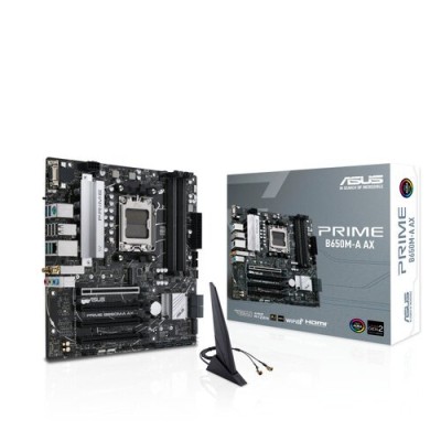Tarjeta Madre ASUS PRIME B650M-A AX - Socket AM5 - 4x DDR5 - 4800/5200/5600(OC) MHz - HDMI - DisplayPort - VGA - USB 2.0/3.2 - Micro ATX - PRIME B650M-A AX