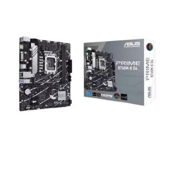 Tarjeta Madre ASUS PRIME B760M-A D4 - Socket LGA 1700 - DDR4 - 2133/3600/5333 MHz - HDMI - DisplayPort - Micro ATX - PRIME B760M-A D4