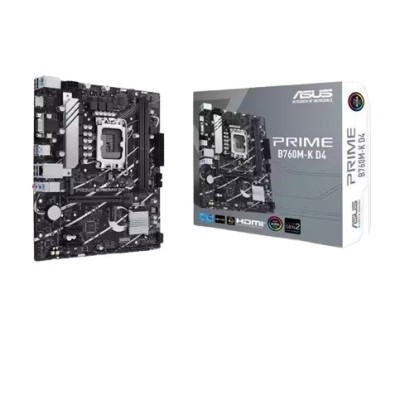 Tarjeta Madre ASUS PRIME B760M-A D4 - Socket LGA 1700 - DDR4 - 2133/3600/5333 MHz - HDMI - DisplayPort - Micro ATX - PRIME B760M-A D4