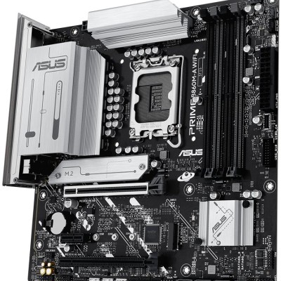 Tarjeta Madre ASUS PRIME B860M-A WIFI-CSM - Socket LGA1851 - 4xDDR5 - 8666+MHz(OC) - HDMI - DisplayPort - USB - MicroATX - PRIME B860M-A WIFI-CSM