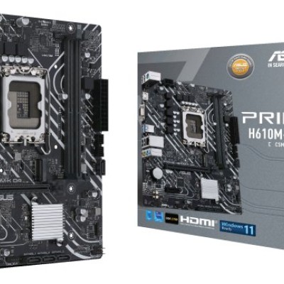 Tarjeta Madre ASUS PRIME H610M-K D4-CSM - Socket 1700 - 2x DDR4 - 2133/2800/3200MHz - USB - HDMI - VGA - Micro ATX - PRIME H610M-K D4-CSM
