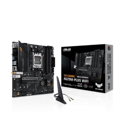 Tarjeta Madre ASUS TUF GAMING A620M-PLUS WIFI - Socket AM5 - 4xDDR5 - 4800/6000(OC)/7600+(OC)MHz  HDMI - DisplayPort - USB 2.0/3.2  - Micro ATX - TUF GAMING A620M-PLUS WIFI