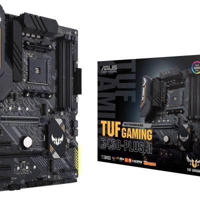 Tarjeta Madre ASUS TUF GAMING B450-PLUS II - Socket AM4 - 4xDDR4 - 2133/4400(O.C) MHz - HDMI - DisplayPort - USB 2.0/3.2 - ATX - TUF GAMING B450-PLUS II