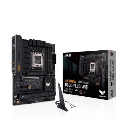 Tarjeta Madre ASUS TUF GAMING B650-PLUS WIFI - Socket AM5 - 4x DDR5 - 4800/5200/6400(OC)MHz - HDMI - DisplayPort - USB 2.0/3.2 - ATX - TUF GAMING B650-PLUS WIFI