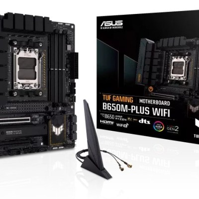 Tarjeta Madre ASUS TUF GAMING B650M-PLUS WIFI - Socket AM5 - 4x DDR5 - 4800/5200/6400+(OC) MHz - HDMI - DisplayPort - USB 2.0/3.2 - Micro ATX - TUF GAMING B650M-PLUS WIFI