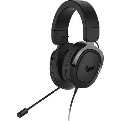 Diadema Gamer ASUS TUF Gaming H3 Gun Metal - Alámbrico - Micrófono - Negro Gris - TUF GAMING H3 GUN METAL