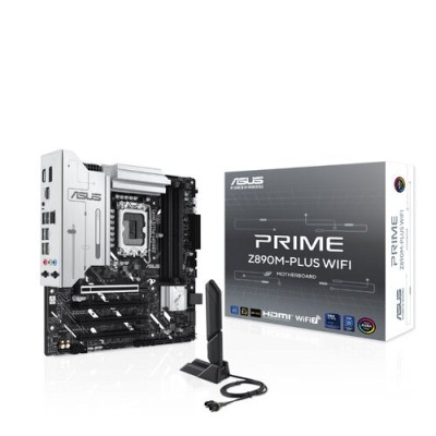 Tarjeta Madre ASUS PRIME Z890M-PLUS WIFI - LGA 1851 - 4x DDR5 - USB - HDMI - DisplayPort - Micro ATX - PRIME Z890M-PLUS WIFI