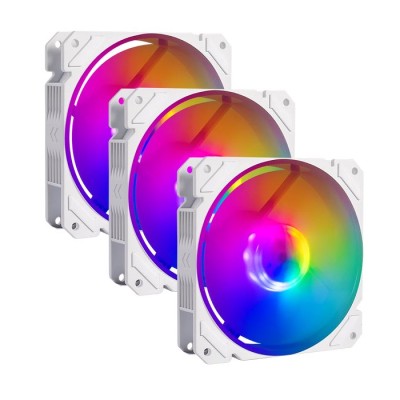 Kit de Ventiladores Balam Rush Eolox Blaze EX70KW - 120mm - 1200 RPM - 3 Pines - 3 Piezas - Blanco - BR-937979 Kit de Ventiladores Balam Rush Eolox Blaze EX70KW - 120mm - 1200 RPM - 3 Pines - 3 Piezas - Blanco - BR-937979