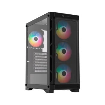 Gabinete Gamer Balam Rush Carbono Twin Mate 5000 - Media Torre - ATX/Micro ATX/Mini ITX - 4x Ventiladores - Panel Lateral - Negro - BR-938839