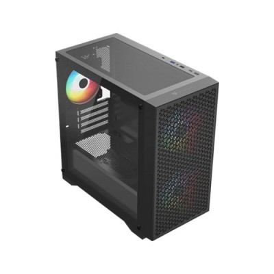Gabinete Gamer Balam Rush Carbono Aircool 4000A - Mini Torre - Micro-ATX/Mini-ITX - 3 Ventiladores - Panel Lateral - Negro - BR-938853 Gabinete Gamer Balam Rush Carbono Aircool 4000A - Mini Torre - Micro-ATX/Mini-ITX - 3 Ventiladores - Panel Lateral - Negro - BR-938853