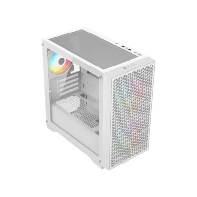 Gabinete Gamer Balam Rush Carbono Aircool 4000A - Mini Torre - Micro-ATX/Mini-ITX - 3 Ventiladores - Panel Lateral - Blanco - BR-938860