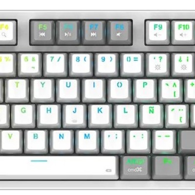 Teclado Gamer Balam Rush Level Pro GK990 - Inalámbrico - Blanco con Gris - RGB - Switch Rojo - BR-940375 Teclado Gamer Balam Rush Level Pro GK990 - Inalámbrico - Blanco con Gris - RGB - Switch Rojo - BR-940375