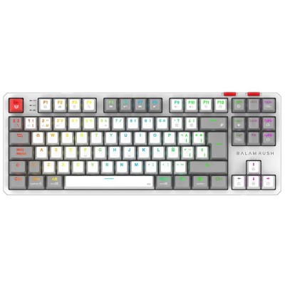 Teclado Gamer Balam Rush Level Pro GK990 - Inalámbrico - Blanco con Gris - RGB - Switch Rojo - BR-940375 Teclado Gamer Balam Rush Level Pro GK990 - Inalámbrico - Blanco con Gris - RGB - Switch Rojo - BR-940375