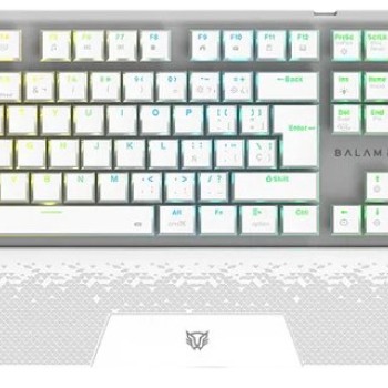Teclado Gamer Balam Rush Dominate Expert GK979I Inalámbrico Blanco RGB Switch Rojo